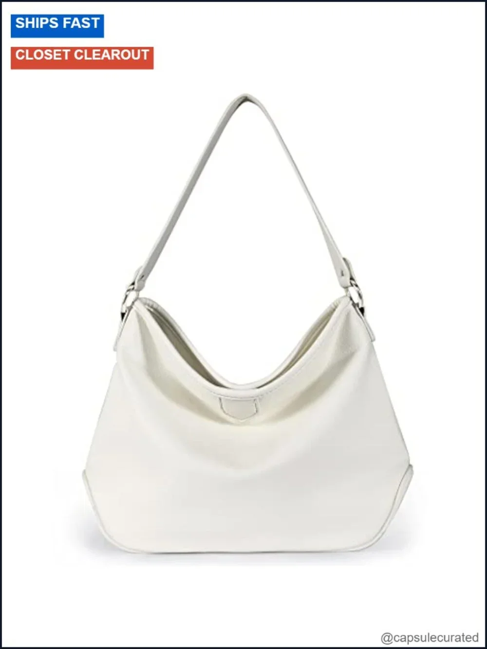 Women's Vegan Leather Hobo Shoulder Bag Medium Purse Gold Hardware